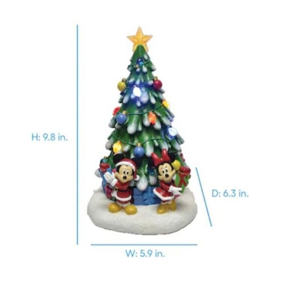 NEW 2024 Disney Mickey & Minnie 10" LED Musical Christmas Tree 8 Classic Songs - Picture 7 of 12